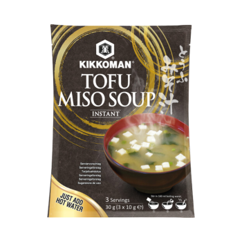 Kikkoman Tofu-Miso-Suppe, Instant, 3 Teller, 30 Gramm (3x10 Gramm Packung)